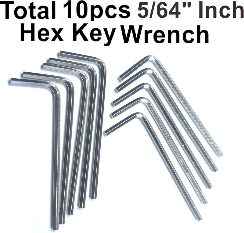 ZDingTech 10pcs 5/64 Allen Wrench Sets,5/64" Hex Key Wrench Set,Allen Key Door Key L Shaped Hex Wrench Set with Long Arm. - Image 2
